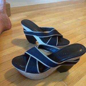 Donna Karan platform sandals size 10